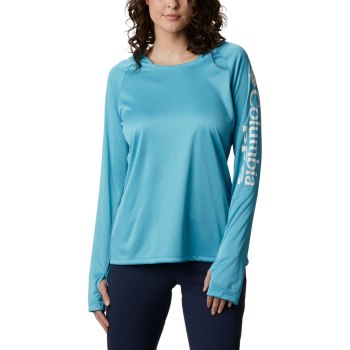 Columbia PFG Tidal Heather, Sudaderas Con Capucha Blancos Para Mujer | 854069-SBF